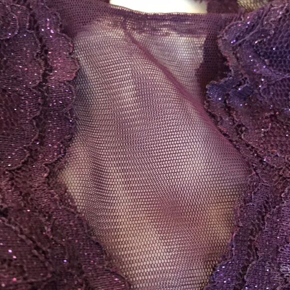 NWT City Triangles Purple Lace Crop Top - Size 15 - Picture 7 of 14